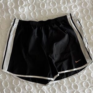 Nike Dri-Fit Black Women's Athletic Shorts with White Trim